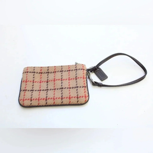 Coach plaid wristlet - Picture 1 of 8